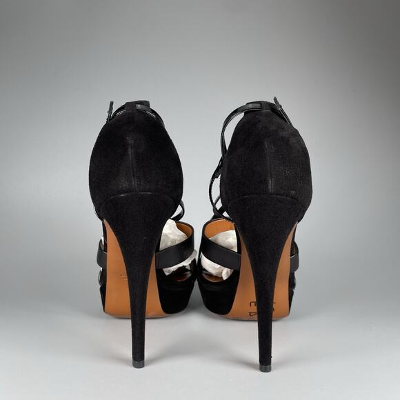 Gucci Women’s EU 38 US 8 Black Velvet Strappy Slip On Pumps Heels EUC - Picture 3 of 8